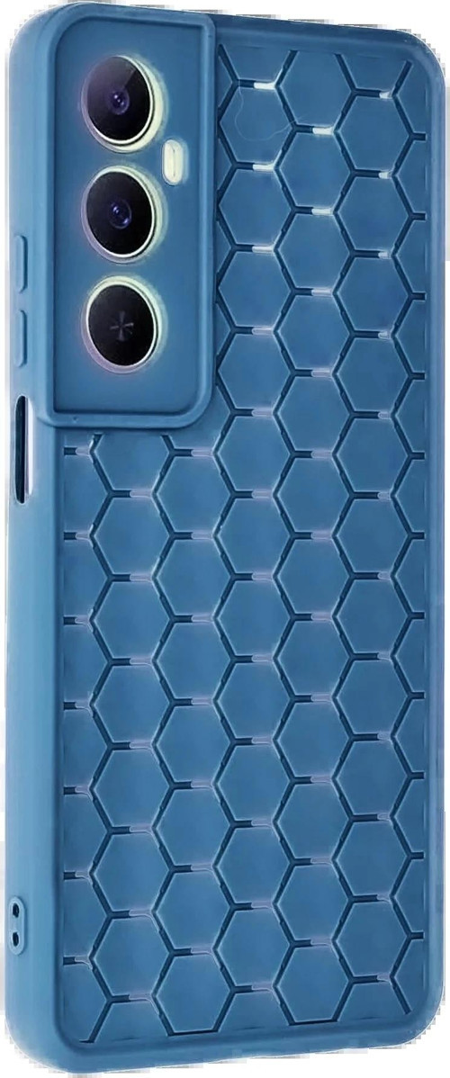 Realme C65 Kılıf Petek Silikon Kapak - Mavi