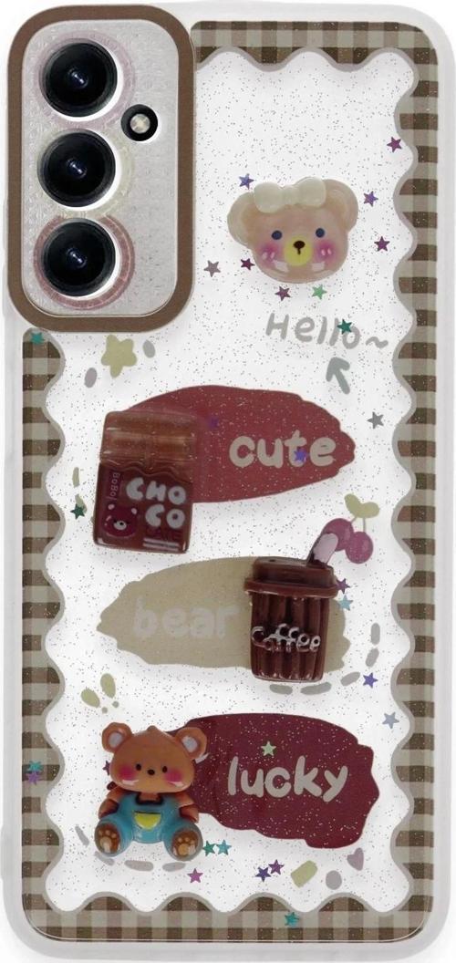 Samsung Galaxy A15 4G Kılıf Sweet Desenli Silikon Kapak - Şeffaf