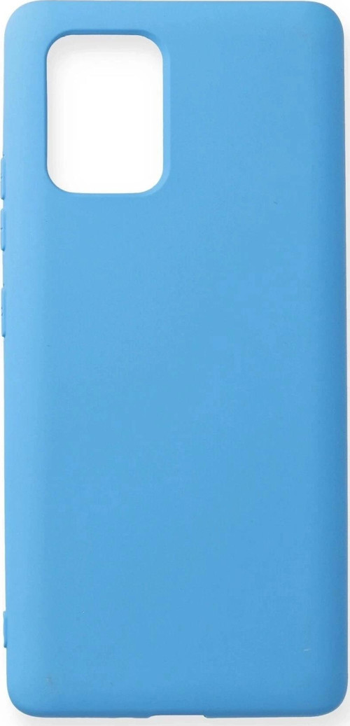 Samsung Galaxy A91 / S10 Lite Kılıf Nano içi Kadife Silikon - Mavi