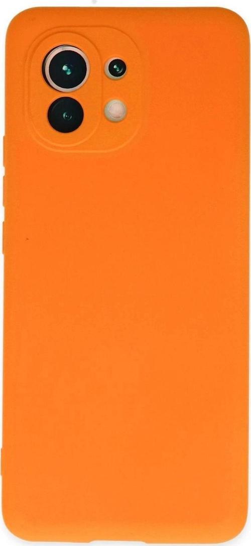 Xiaomi Mi 11 Kılıf Nano içi Kadife Silikon - Turuncu