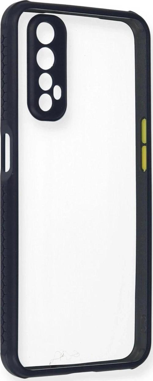 Realme 7 Kılıf Miami Şeffaf Silikon - Lacivert