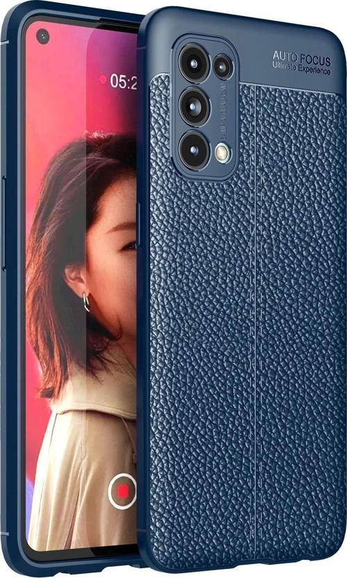 Oppo Reno 5 Kılıf Auto Focus Kapak - Lacivert