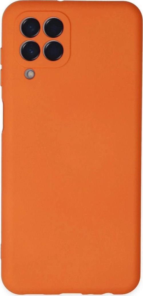 Samsung Galaxy M33 Kılıf Nano içi Kadife Silikon - Turuncu