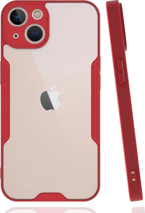 iPhone 14 Plus Kılıf Platin Silikon - Kırmızı