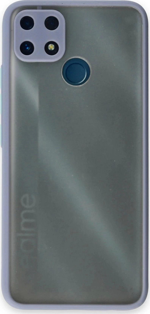 Realme C25 Kılıf Montreal Silikon Kapak - Gri