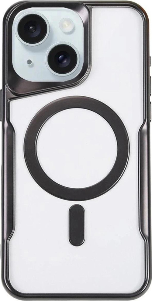 iPhone 15 Plus Kılıf Boyi Magsafe Silikon Kapak - Siyah