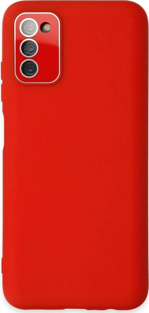 Samsung Galaxy A03S Kılıf Lansman Glass Kapak - Kırmızı