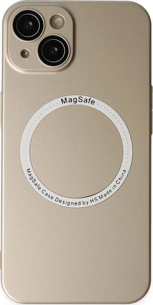 iPhone 13 Kılıf Jack Magneticsafe Lens Silikon - Gold