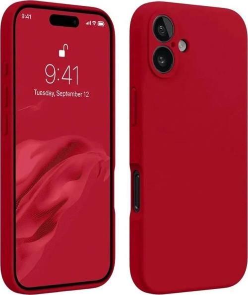 iPhone 16 Kılıf First Silikon - Kırmızı