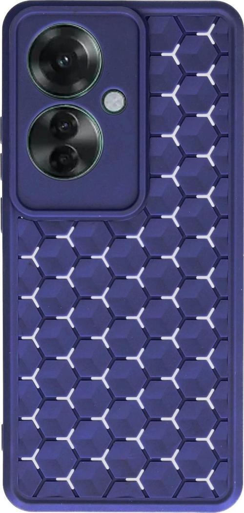 Oppo Reno 11F Kılıf Petek Silikon Kapak - Lacivert