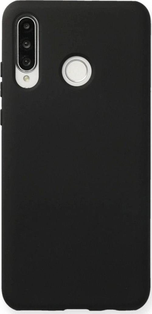 Huawei P30 Lite Kılıf Nano içi Kadife Silikon - Siyah