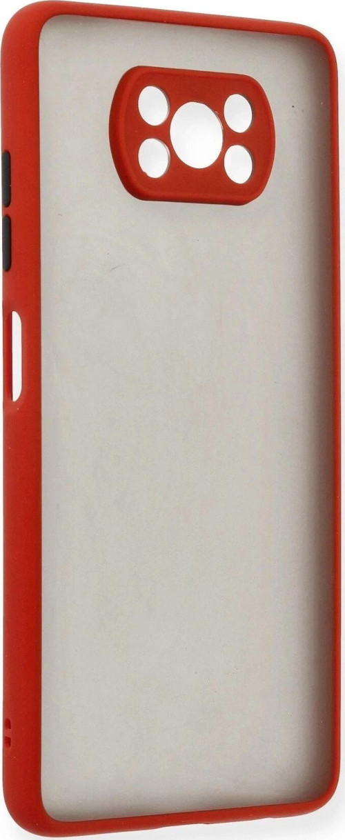 Xiaomi Pocophone X3 Kılıf Montreal Silikon Kapak - Kırmızı