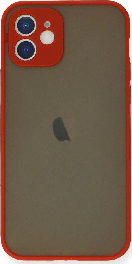 iPhone 12 Mini Kılıf Montreal Silikon Kapak - Kırmızı