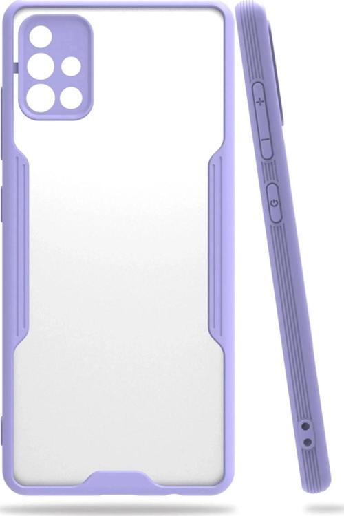 Samsung Galaxy A71 Kılıf Platin Silikon - Lila