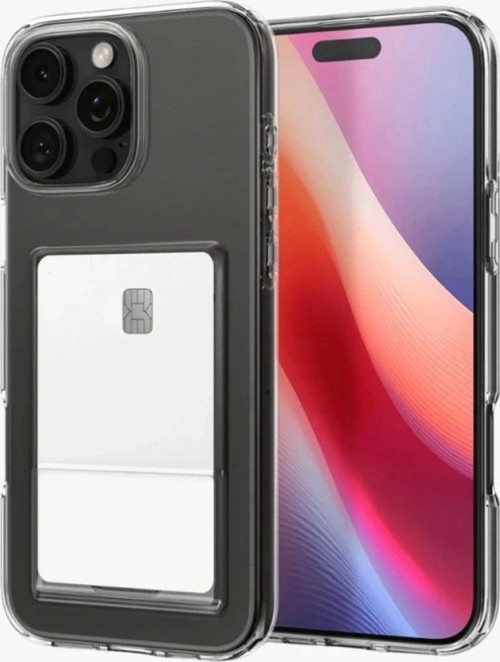 iPhone 16 Pro Kılıf Kart Şeffaf Silikon - Şeffaf