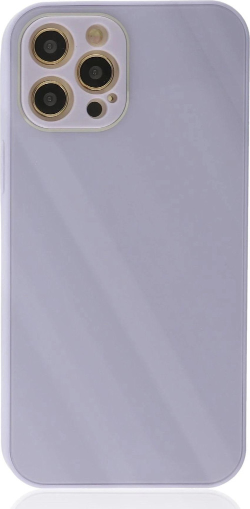 iPhone 12 Pro Max Kılıf Glass Kapak - Lila