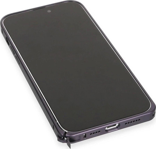 Joko iPhone 14 Pro Kılıf Metal Bumper Magneticsafe Kapak - Derin Mor