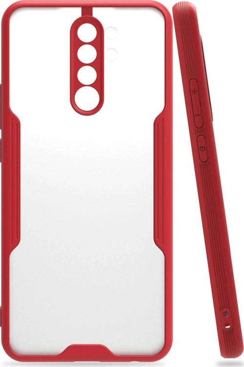 Xiaomi Redmi 9 Kılıf Platin Silikon - Kırmızı
