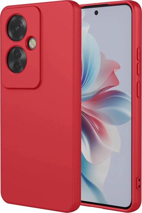 Oppo Reno 11F Kılıf First Silikon - Kırmızı