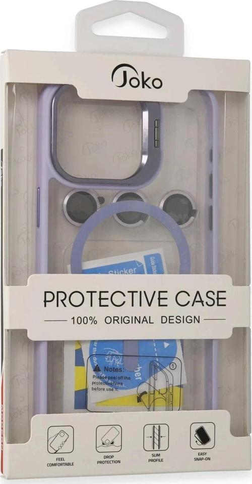 Joko iPhone 14 Pro Max Kılıf Roblox Lens Magsafe Standlı Kapak - Derin Mor