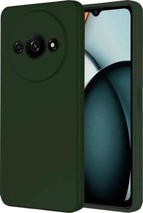 Realme C61 Kılıf First Silikon - Koyu Yeşil