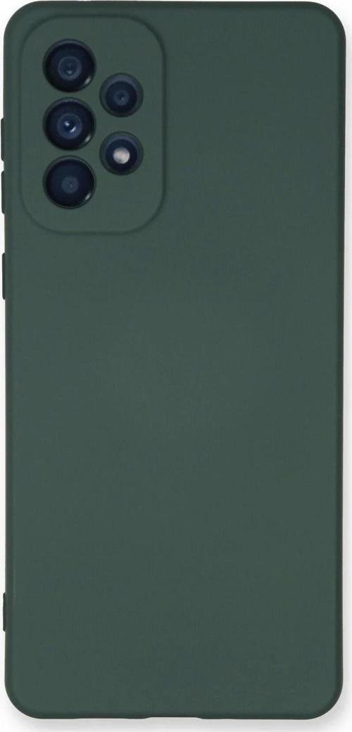 Samsung Galaxy A33 5G Kılıf Nano içi Kadife Silikon - Koyu Yeşil