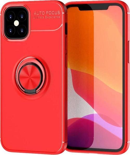 iPhone 12 Mini Kılıf Range Yüzüklü Silikon - Kırmızı