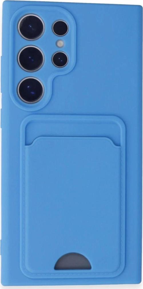 Samsung Galaxy S24 Ultra Kılıf Kelvin Kartvizitli Silikon - Mavi