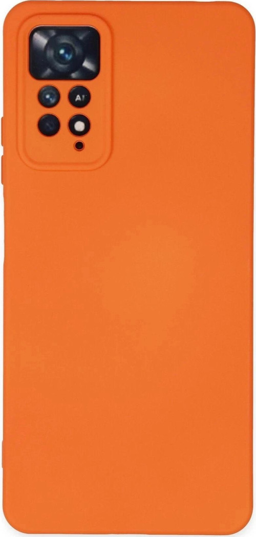 Xiaomi Redmi Note 11 Pro Kılıf Nano içi Kadife Silikon - Turuncu