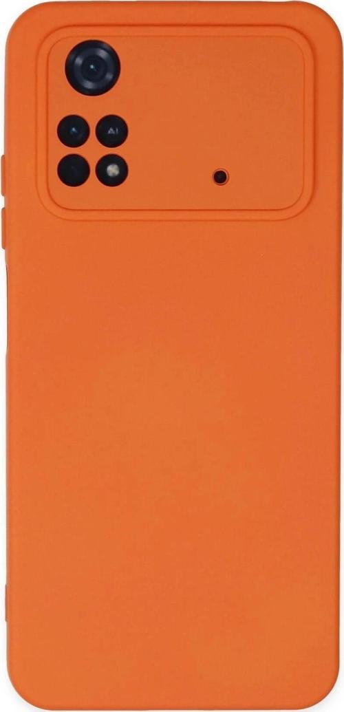 Xiaomi Poco M4 Pro 4G Kılıf Nano içi Kadife Silikon - Turuncu