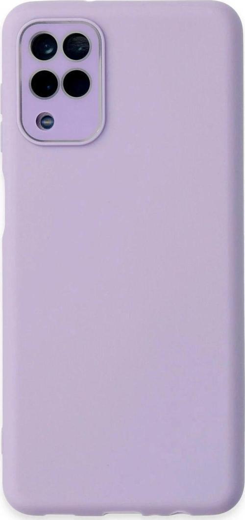 Samsung Galaxy A22 Kılıf Lansman Glass Kapak - Lila