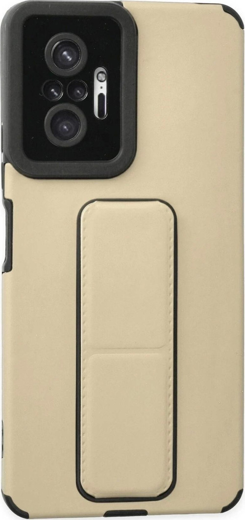 Xiaomi Redmi Note 10 Pro Kılıf Mega Standlı Silikon - Gold