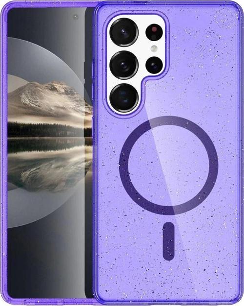 Samsung Galaxy S23 Ultra Kılıf Glow Magsafe Kapak - Mor