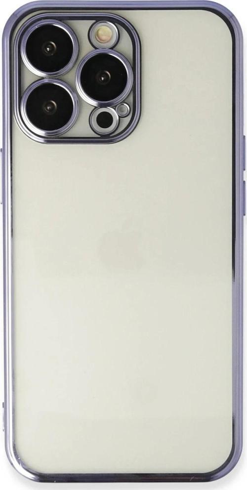 iPhone 13 Pro Max Kılıf Razer Lensli Silikon - Mor
