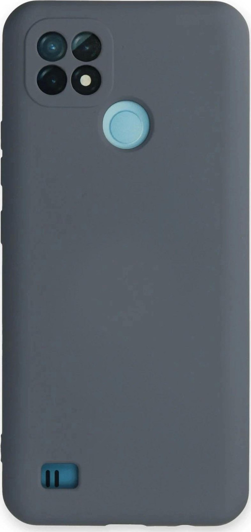 Realme C21 Kılıf Nano içi Kadife Silikon - Gri