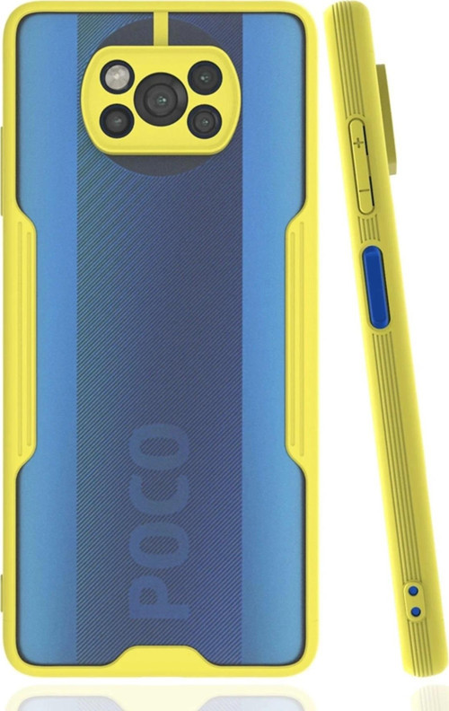 Xiaomi Pocophone X3 Kılıf Platin Silikon - Sarı