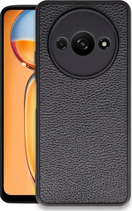 Xiaomi Redmi A3 4G Kılıf Aras Deri Kapak - Siyah