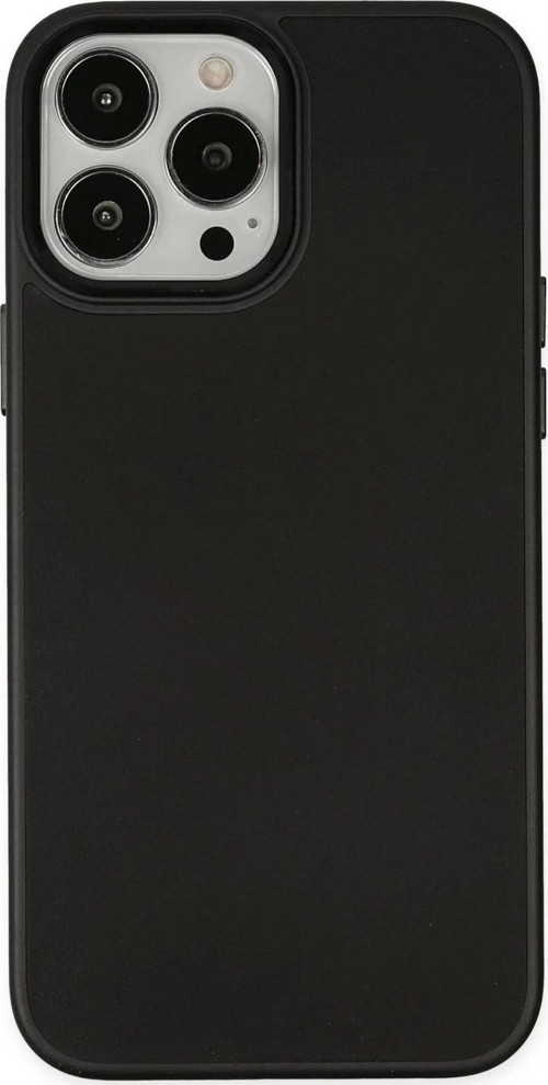 iPhone 13 Pro Max Kılıf Asya Deri Silikon - Siyah