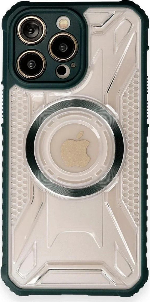 iPhone 12 Pro Kılıf Prag Magneticsafe Kapak - Koyu Yeşil