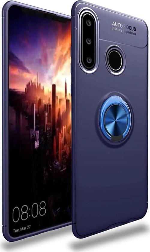 Huawei Y6P Kılıf Range Yüzüklü Silikon - Mavi