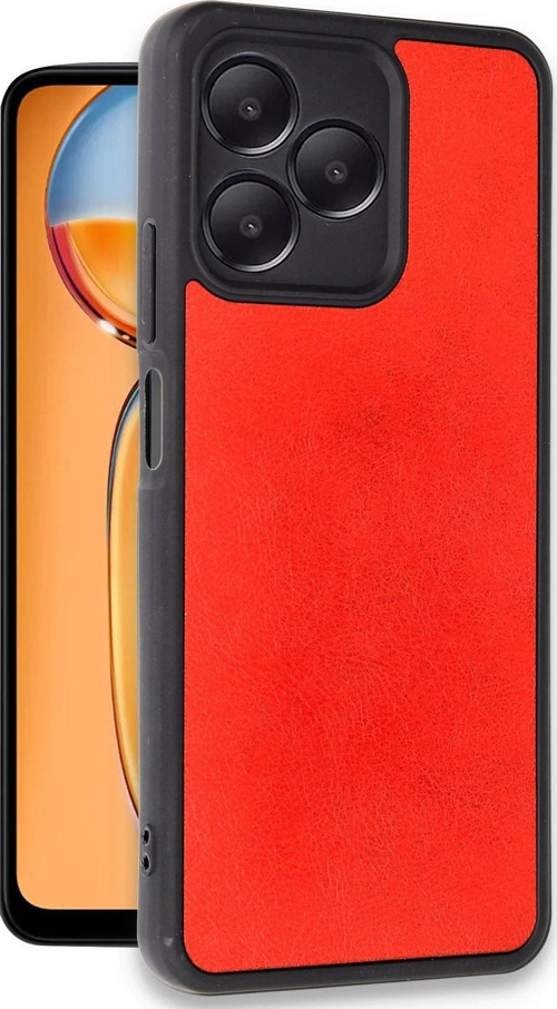 Realme Note 50 4G Kılıf Aras Deri Kapak - Kırmızı