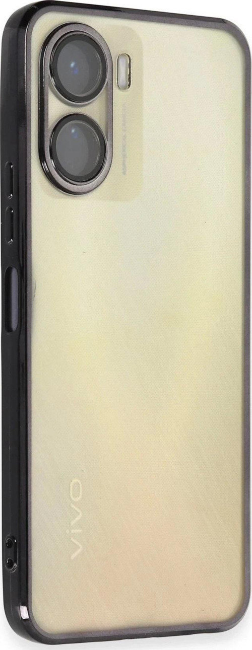 Vivo Y16 Kılıf Razer Lensli Silikon - Siyah