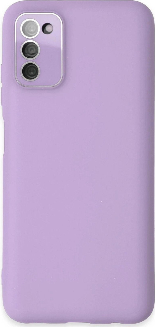 Samsung Galaxy A03S Kılıf Lansman Glass Kapak - Lila