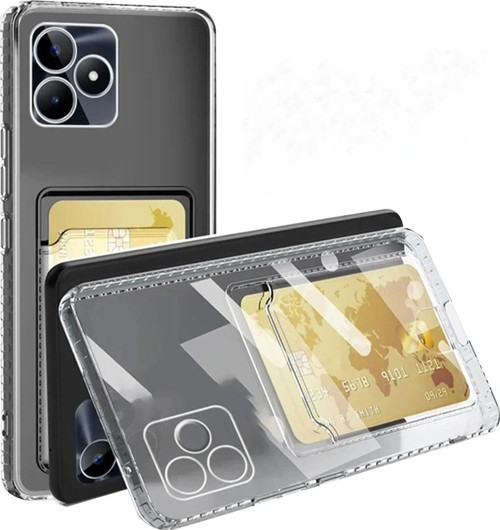 Realme Note 50 4G Kılıf Kart Şeffaf Silikon - Şeffaf
