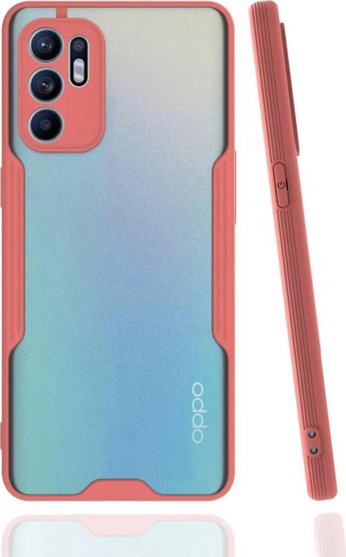 Oppo Reno 6 Kılıf Platin Silikon - Pembe