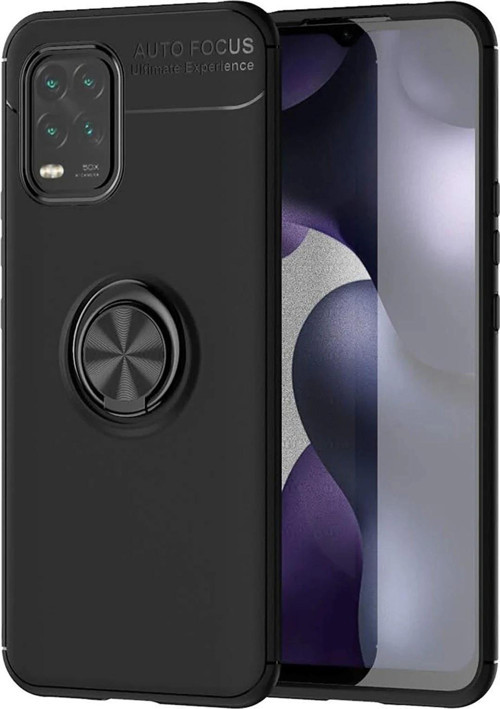 Xiaomi Mi 10 Lite Kılıf Range Yüzüklü Silikon - Siyah
