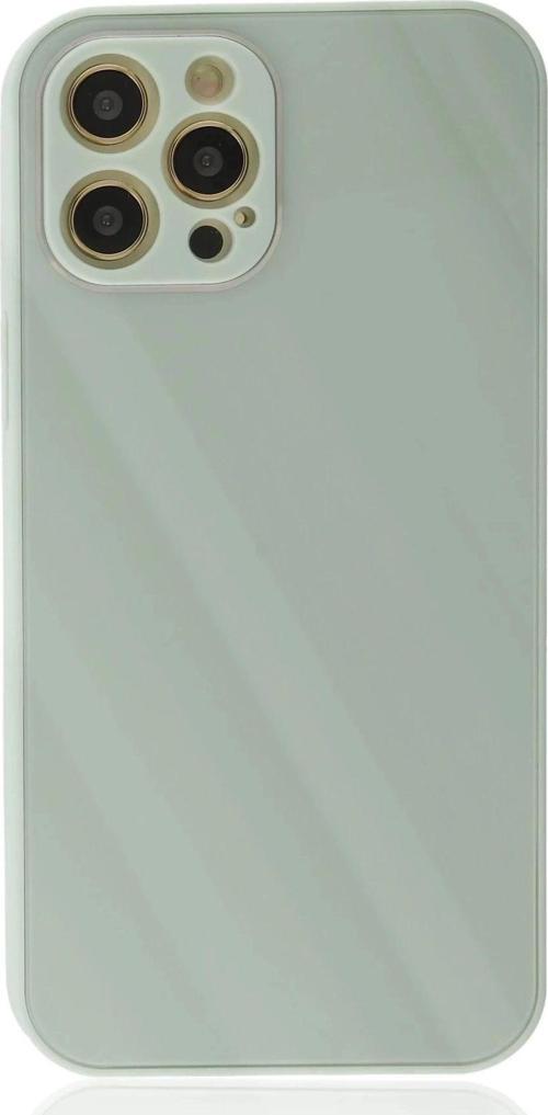 iPhone 12 Pro Max Kılıf Glass Kapak - Turkuaz