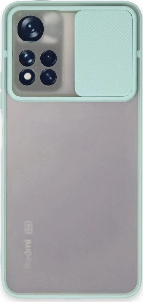 Xiaomi Redmi Note 11T Kılıf Palm Buzlu Kamera Sürgülü Silikon - Turkuaz