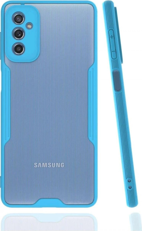 Samsung Galaxy M52 5G Kılıf Platin Silikon - Mavi