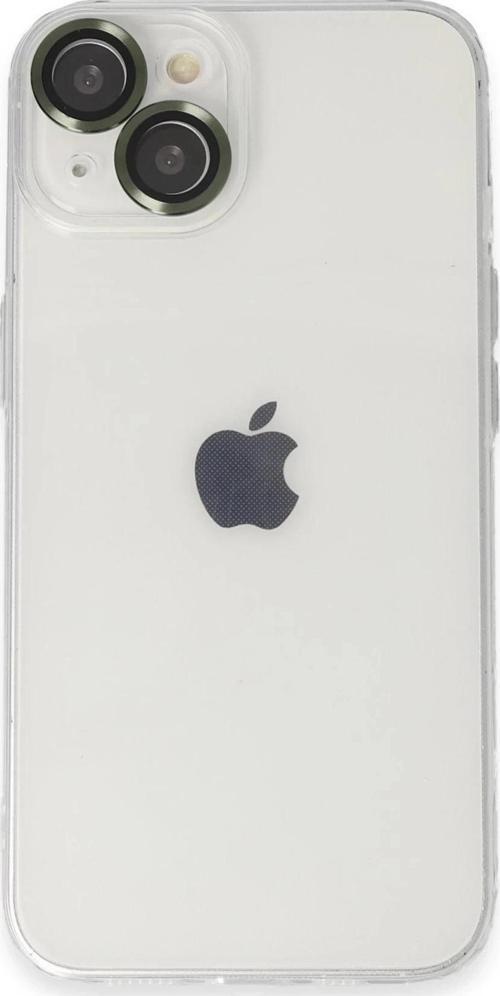 iPhone 14 Kılıf Luko Lens Silikon - Yeşil